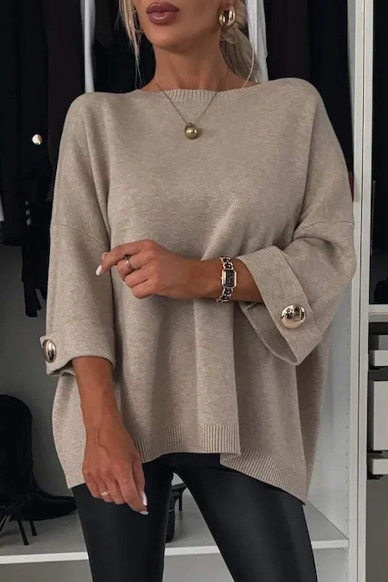 Knit Mid-Sleeve Sweater